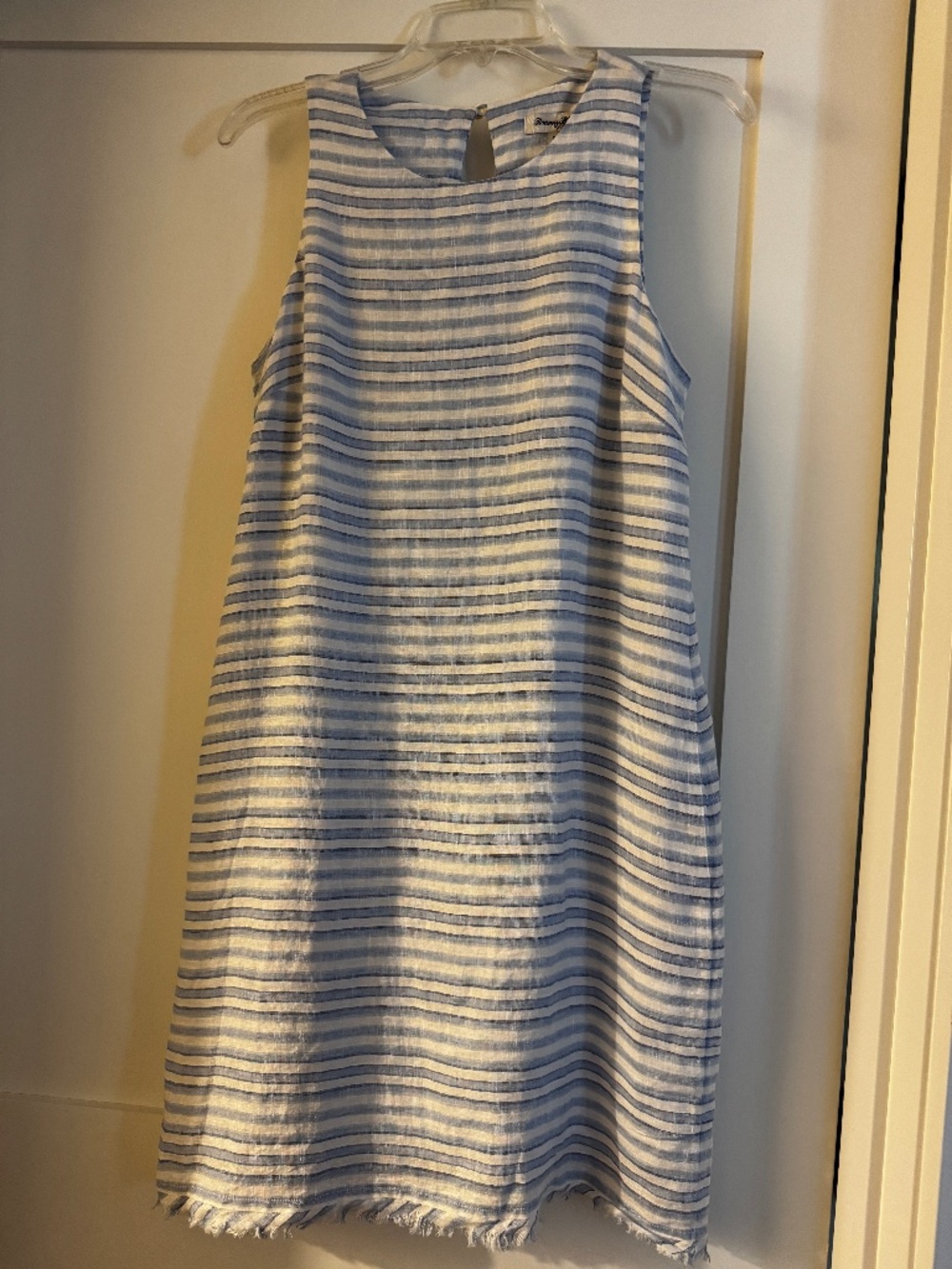 Tommy Bahama blue and white striped linen dress